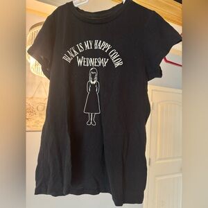Wednesday Addams Family Black Is My Happy Color t-Shirt. Size XL